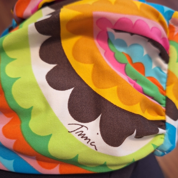 Trina Turk bandeau tropical bikini top sz small *k - Picture 7 of 7